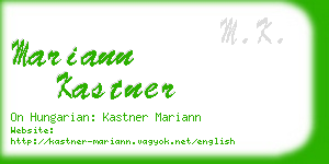 mariann kastner business card
